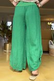 Pure Linen Jensen Hook Up Palazzo Emerald 